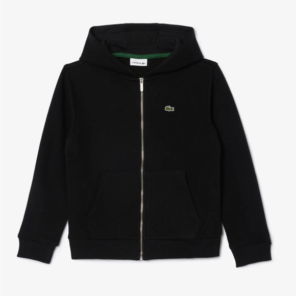 Lacoste Kids Black Hoodie size 10-12 excellent condition OPEN TO